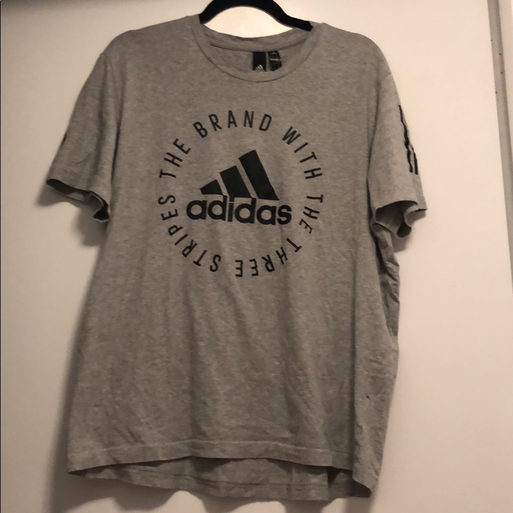 Adidas Three Stripes workout T shirt